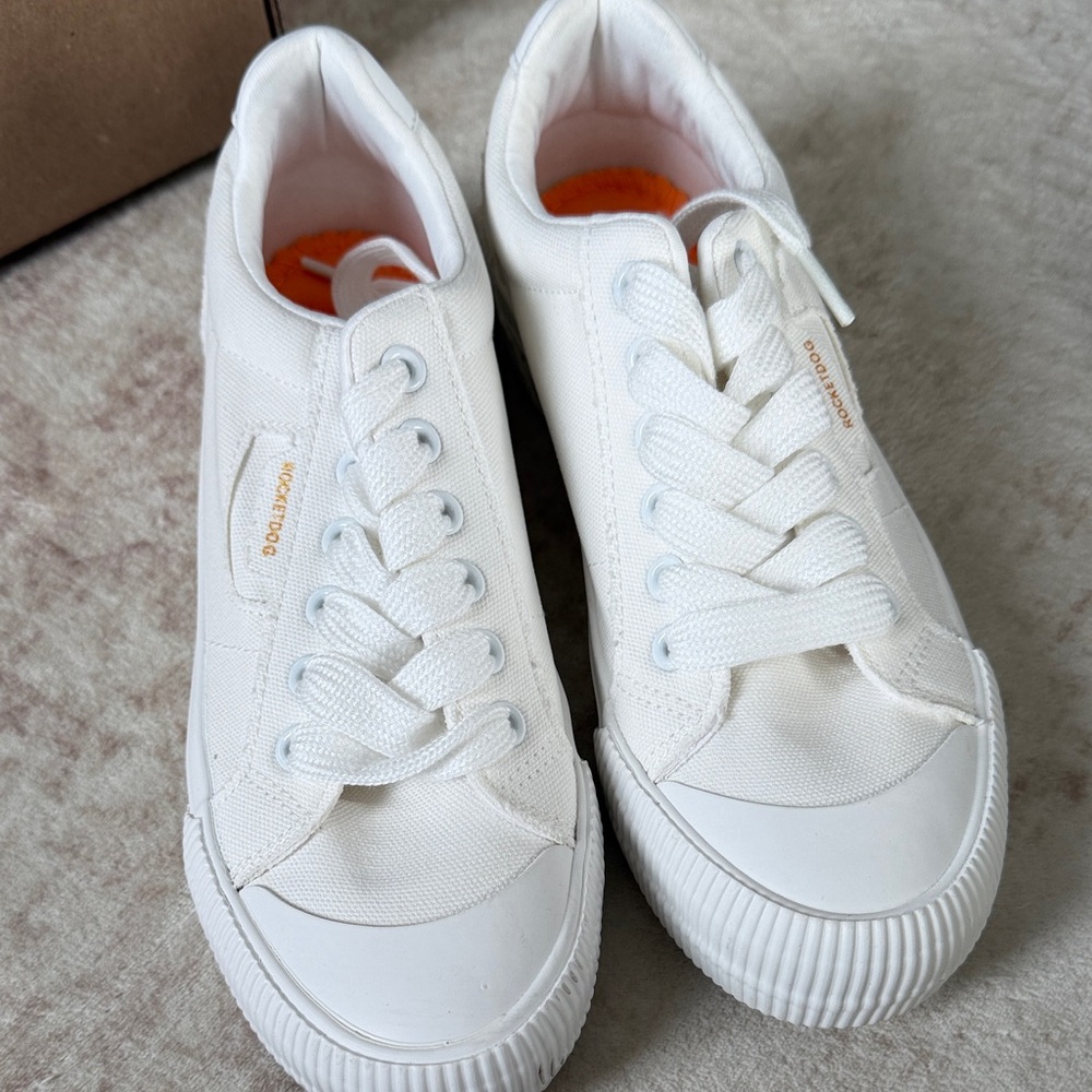 Rocket Dog White Canvas Sneakers